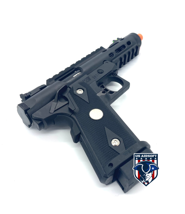 WE-Tech Galaxy Hi-CAPA Gas Blowback Airsoft Pistol (Color: Black / Checkered Frame)