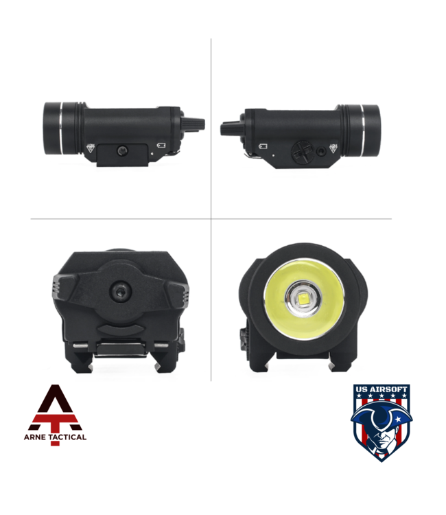 Arne Tactical High Lumen Tactical Pistol  Light (Black)
