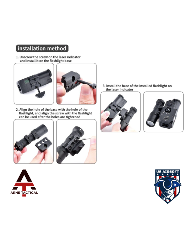 Arne Tactical Close Quarters Battle Laser (Green&IR Laser) Black