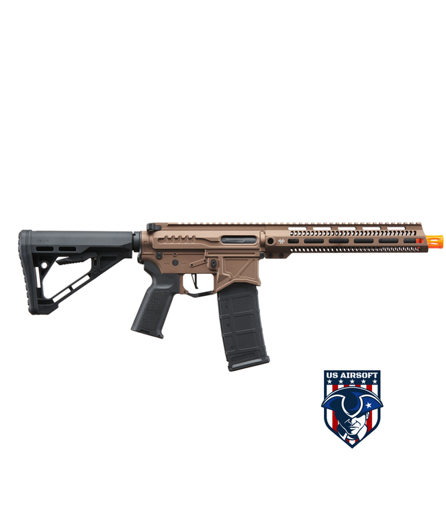 Zion Arms R15 Mod 1 Long Rail Airsoft Rifle with Delta Stock (Color: Bronze)