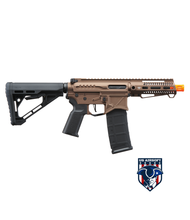 Zion Arms R15 Mod 1 Short Barrel Airsoft Rifle with Delta Stock (Color: Bronze)