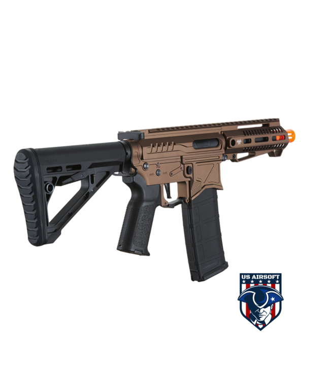 Zion Arms R15 Mod 1 Short Barrel Airsoft Rifle with Delta Stock (Color: Bronze)