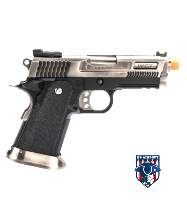 WE-Tech Hi-Capa 3.8 Brontosaurus Gas Blowback Pistol (Color: Silver)