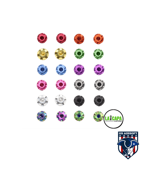 LA Capa Customs V2 “S1” 7075 Aluminum Grip Screws for Hi Capa (Red)