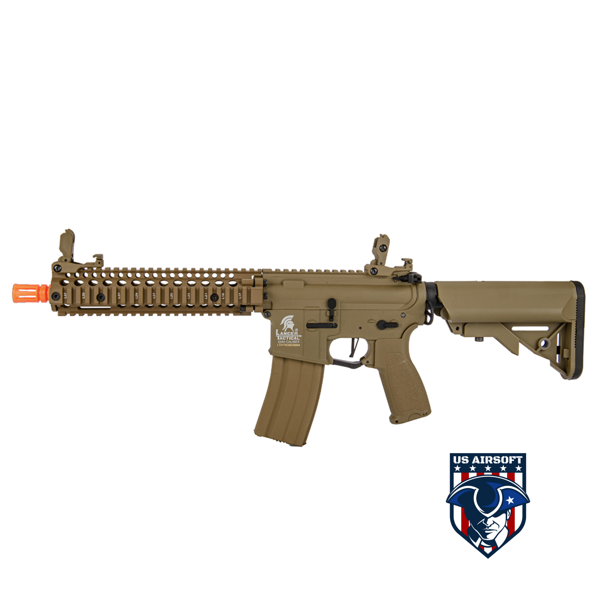 thumbnail image 2 of Lancer Tactical Gen 3 M4 Airsoft AEG Rifle - Tan 10 Inch Keymod, 380-400 FPS 2 of 14