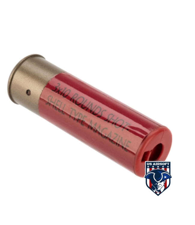 Matrix 30 Round Shotgun Shell Magazines for Spring Powered Airsoft Shotguns (Color: Red / Pack of 6 Shells)