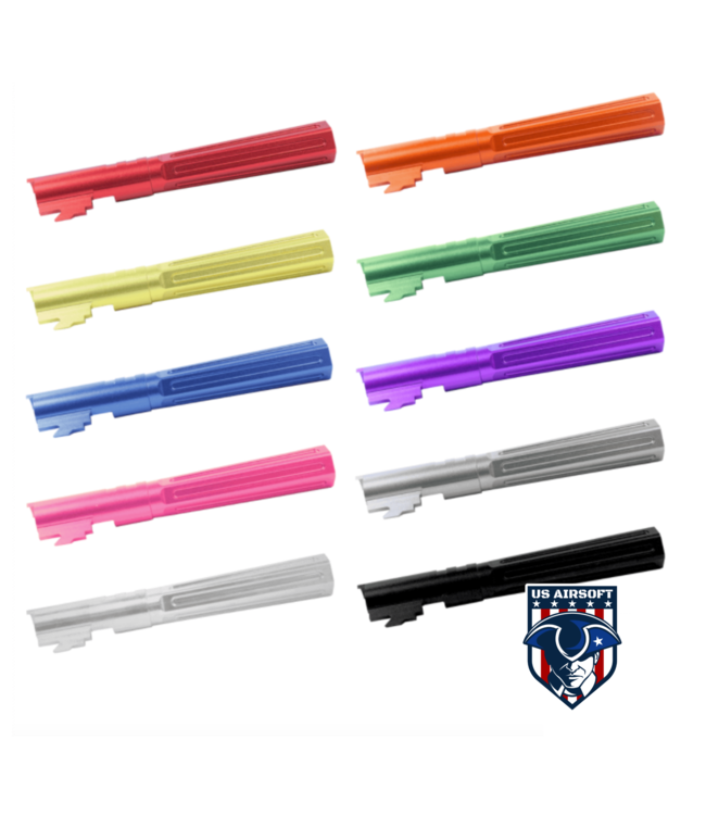 LA Capa Customs 5.1 Aluminum “HEXCUT” Outer Barrel for Hi Capa (Black)