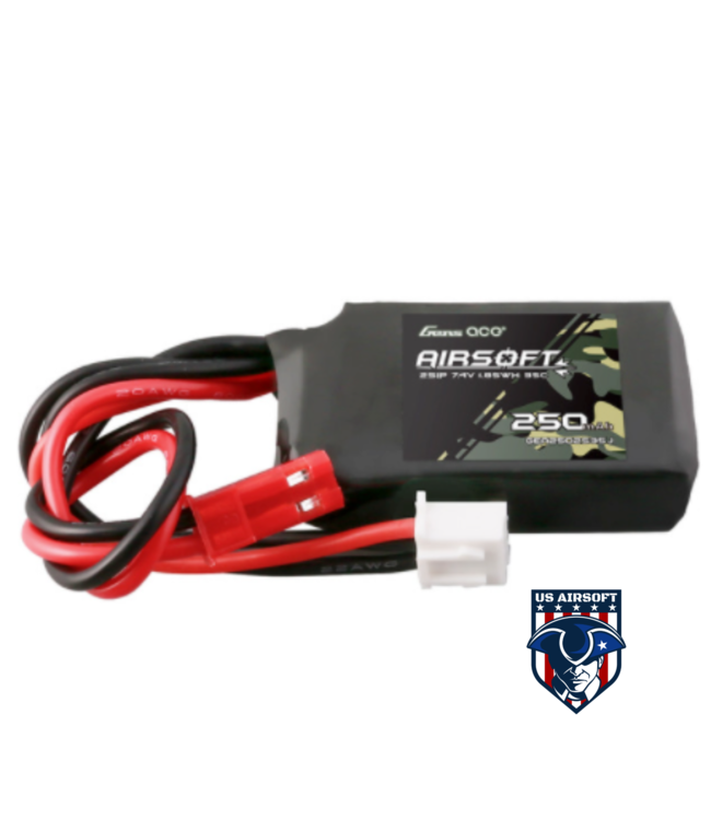 Gens Ace Gens Ace 35C 250mAh 2S1P 7.4V Airsoft Battery With JST Plug (Polarstar Battery)