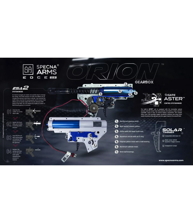 Specna Arms - RRA SA-E03 EDGE 2.0™GATE ASTER carbine replica - black