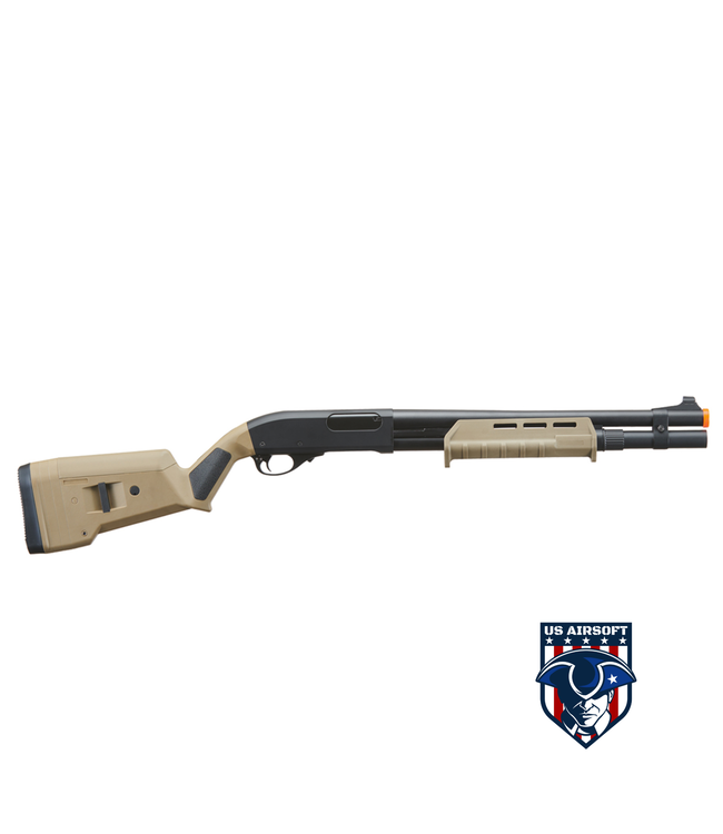 Golden Eagle Airsoft M870 MP M-LOK Style 3/6-Shot Pump Action Gas Shotgun - Tan