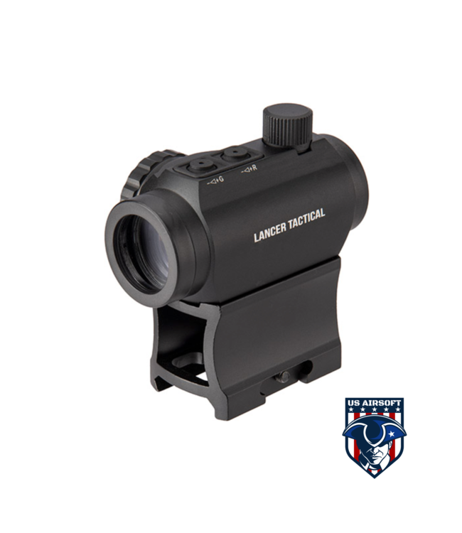 Lancer Tactical Lancer Tactical 1x22mm Red Dot Reflex Sight with Lower 1/3 Co-witness Mount w/ 2 Mounts (Color: Black)