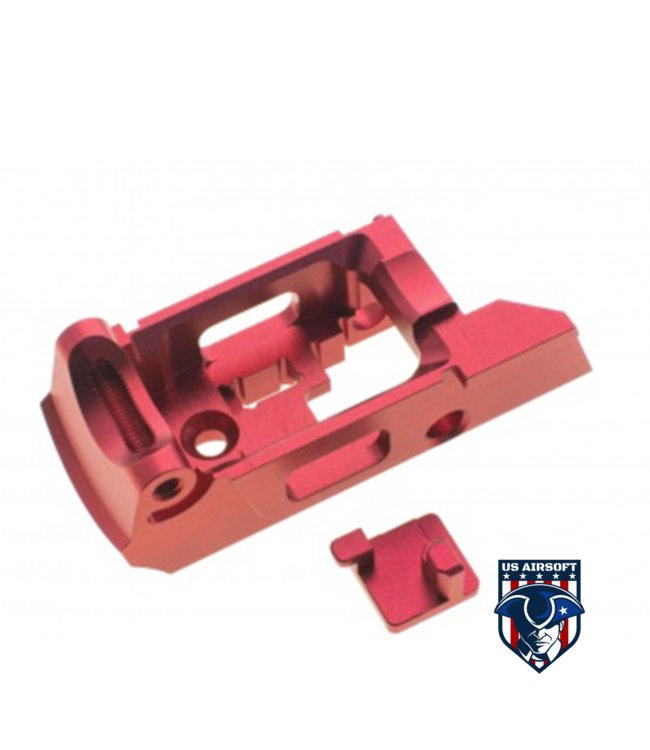 CowCow Technology Aluminum Enhanced Trigger Housing for Action Army AAP-01 Gas Blowback Airsoft Pistol (Color: Red)