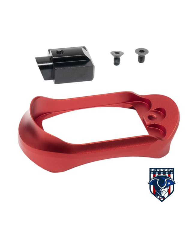 Action Army One-Piece Aluminum Magwell for AAP-01 Gas Blowback Pistol (Color: Red)