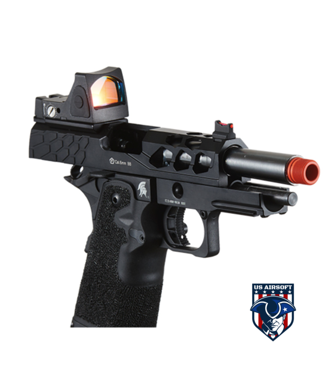 Lancer Tactical Stryk Hi-Capa 4.3 Gas Blowback Airsoft Pistol w/ Reflex Red Dot Sight - (Black)