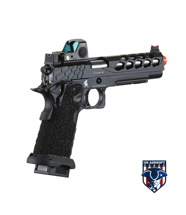 Lancer Tactical Stryk Hi-Capa 5.1 Gas Blowback Airsoft Pistol w/ Red Dot Sight - (Black)