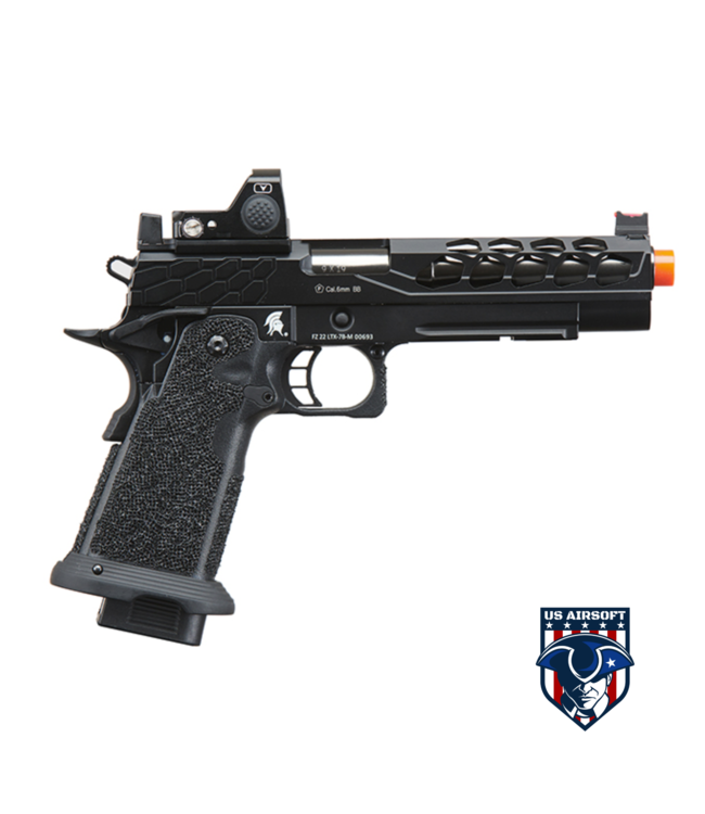 Lancer Tactical Stryk Hi-Capa 5.1 Gas Blowback Airsoft Pistol w/ Red Dot Sight - (Black)