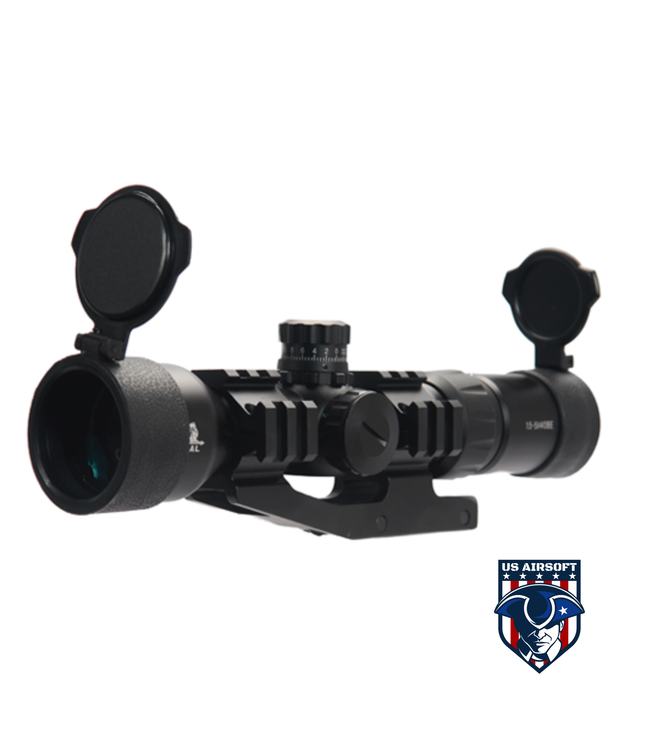 Lancer Tactical CA-413B 1.5-5x40MM TRI-ILLUMINATED SCOPE w/1PC SCOPE MOUNT