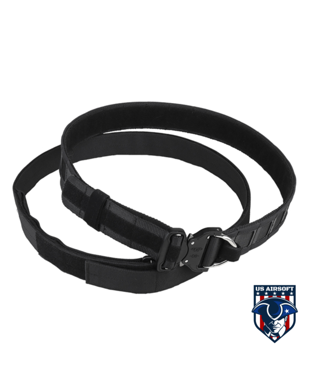 Lancer Tactical Special Combat Belt with Cobra Buckle (Color: Black)