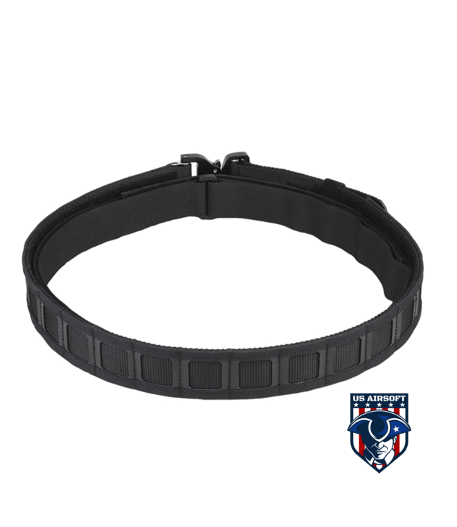 Lancer Tactical Special Combat Belt with Cobra Buckle (Color: Black)