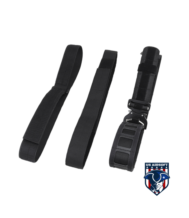 Lancer Tactical Special Combat Belt with Cobra Buckle (Color: Black)