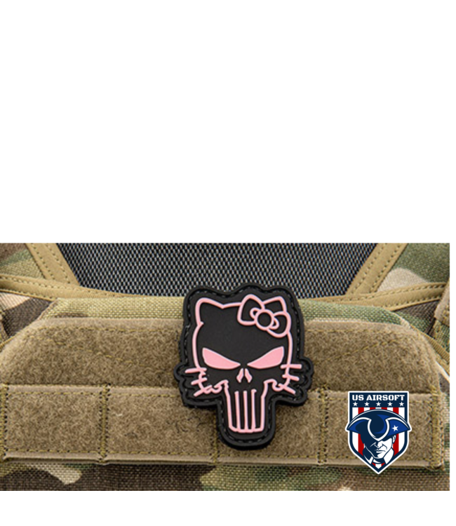 Tactical Hello Kitty PVC Patch (Color: Black/Pink)