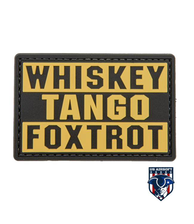 Lancer Tactical "Whiskey Tango Foxtrot" PVC Patch (Color: Yellow)