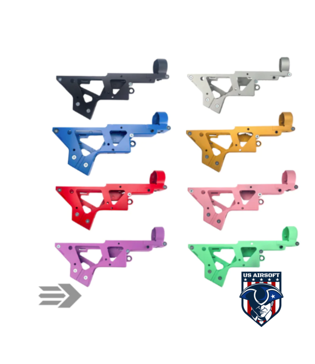 AirTac Customs x MAC Gen 3 Cerakoted & Skeletonized CRBN Gearbox (Black)