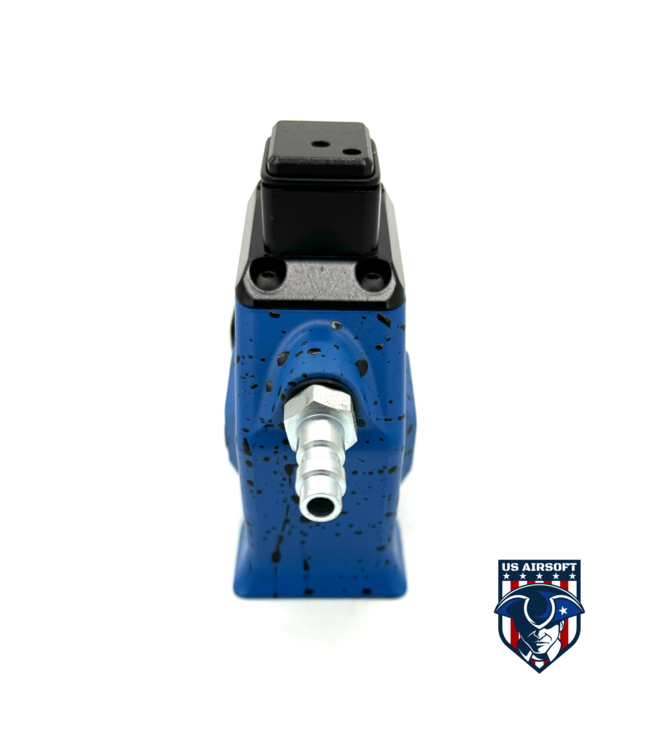 Monk Customs M-Adapter Aluminum Straight -Custom Splatter - Hi-Capa (Blue w/ Black Splatter)