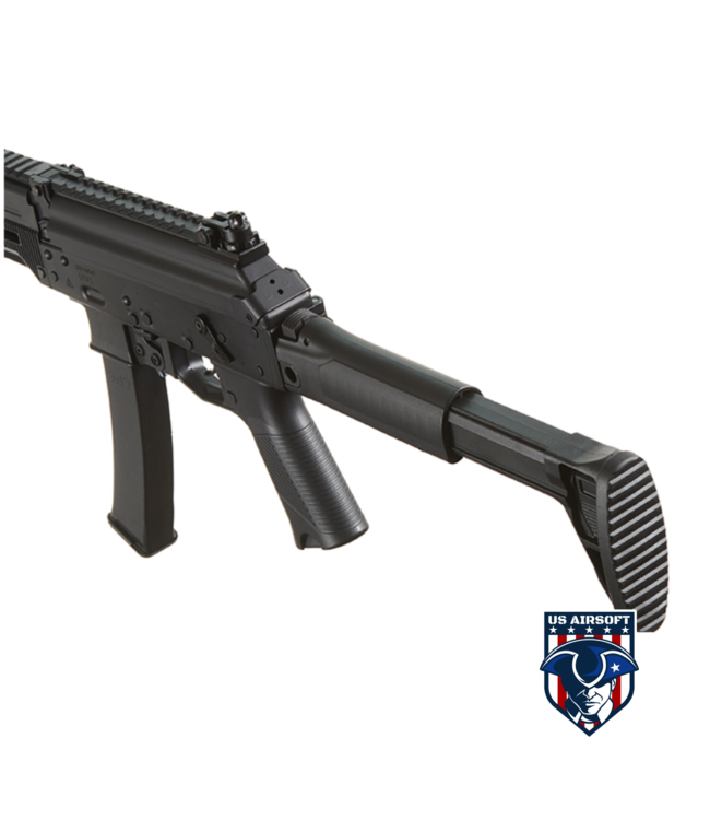 Lancer Tactical PP20 Airsoft SMG AEG Rifle (EBB) - (Full Metal/Black)