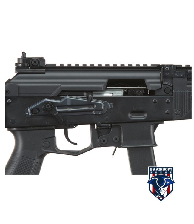 Lancer Tactical PP20 Airsoft SMG AEG Rifle (EBB) - (Full Metal/Black)