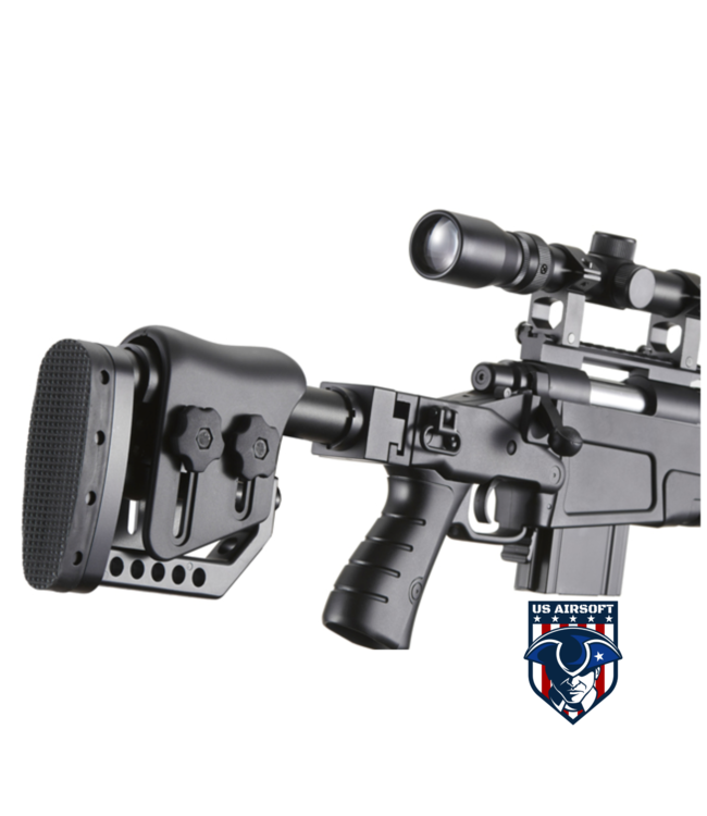 WellFire MB4419-2BAB Bolt Action Airsoft Sniper Rifle (Color: Black)