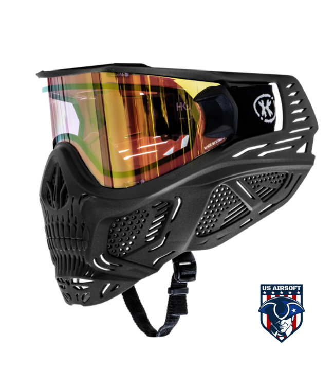 HK Army HK Army HSTL SKULL GOGGLE "RAIDER" - BLACK W/ GOLD LENS