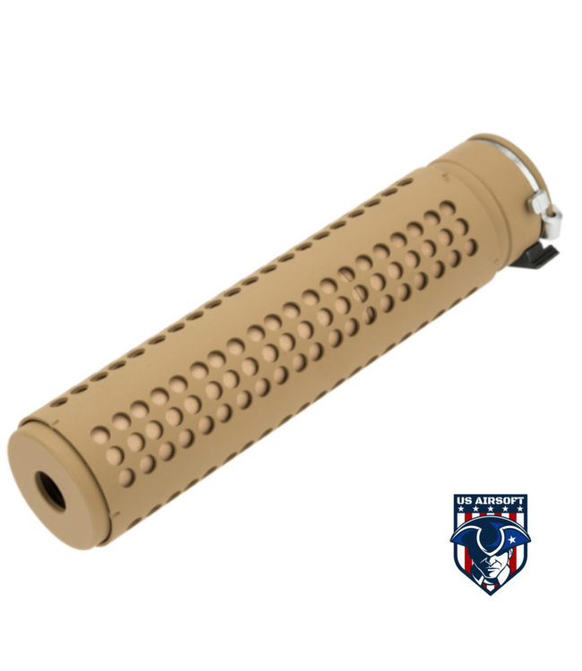 AMA AIRSOFT 14MM CCW AEG SILENCER - BLACK - US Airsoft, Inc. AMA AIRSOFT 14MM CCW AEG SILENCER - BLACK - US Airsoft, Inc.