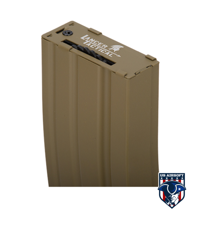 Lancer Tactical LT-01T-MAG-G2 HIGH CAPACITY 300RD METAL AEG GEN 2 MAGAZINE (TAN)