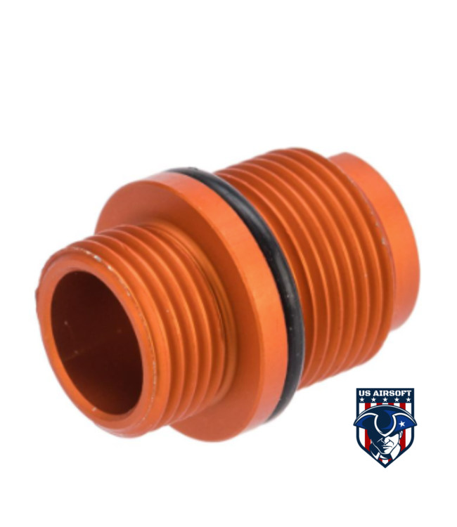 King Arms Tactical Threaded 14mm Adapter for 12mm Internally Threaded Airsoft Pistols (Color: Orange)