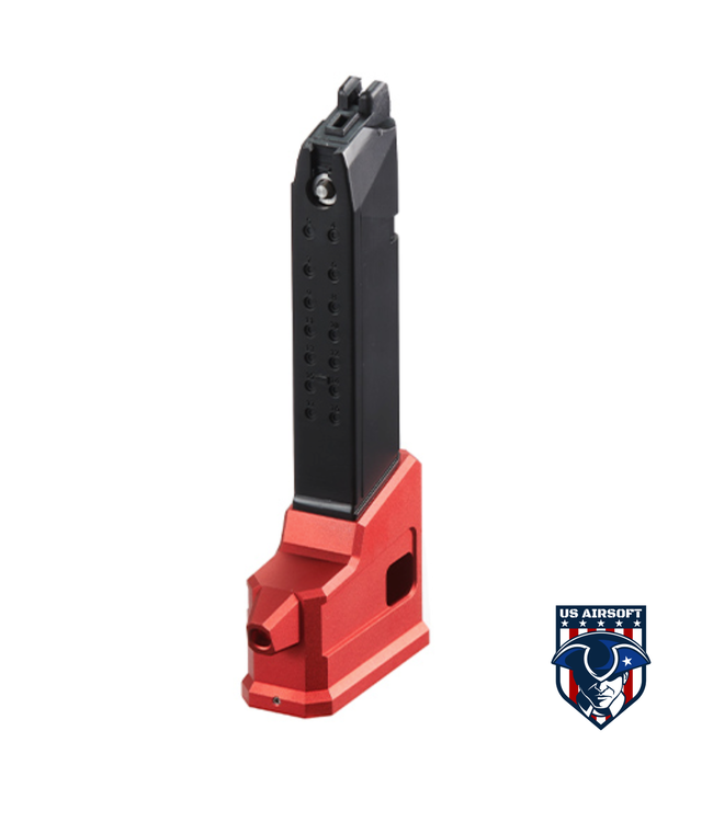 Lancer Tactical HPA AEG M4 Magazine Adaptor For AAP01 Airsoft Pistols - (Red)