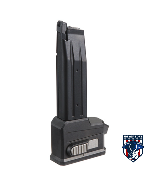 Lancer Tactical HPA AEG M4 Magazine Adaptor For TM HICAPA Airsoft Pistols - (Black)