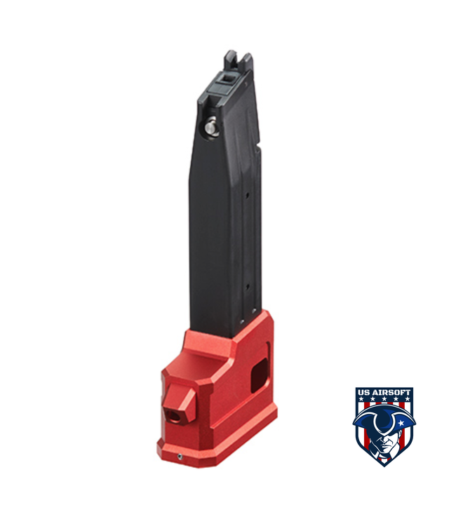 Lancer Tactical HPA AEG M4 Magazine Adaptor For TM HICAPA Airsoft Pistols - (Red)