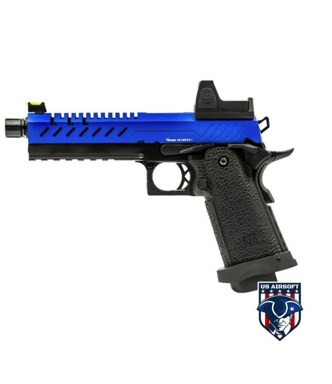 Vorsk Hi-Capa 5.1 GBB Pistol w/ Red Dot Sight - (Blue/Black)