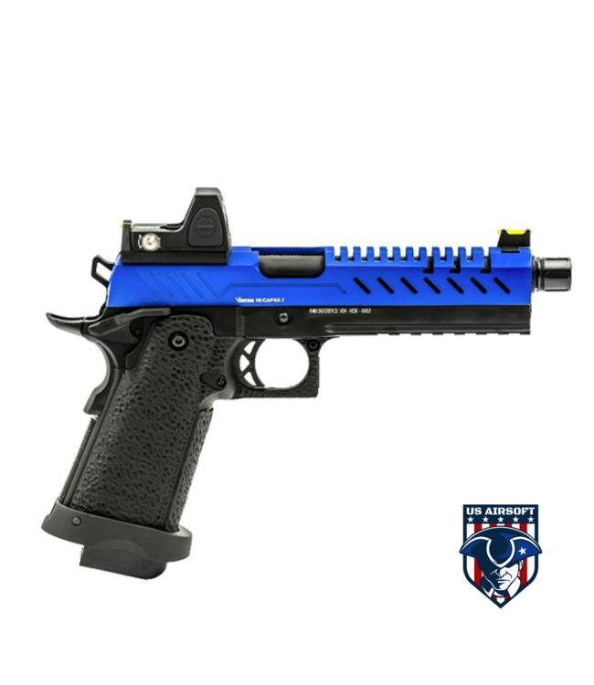Vorsk Hi-Capa 5.1 GBB Pistol w/ Red Dot Sight - (Blue/Black)