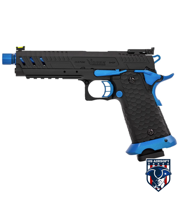 Vorsk Hi-Capa CS Vengeance 5.1 GBB Pistol - (Black/Blue)