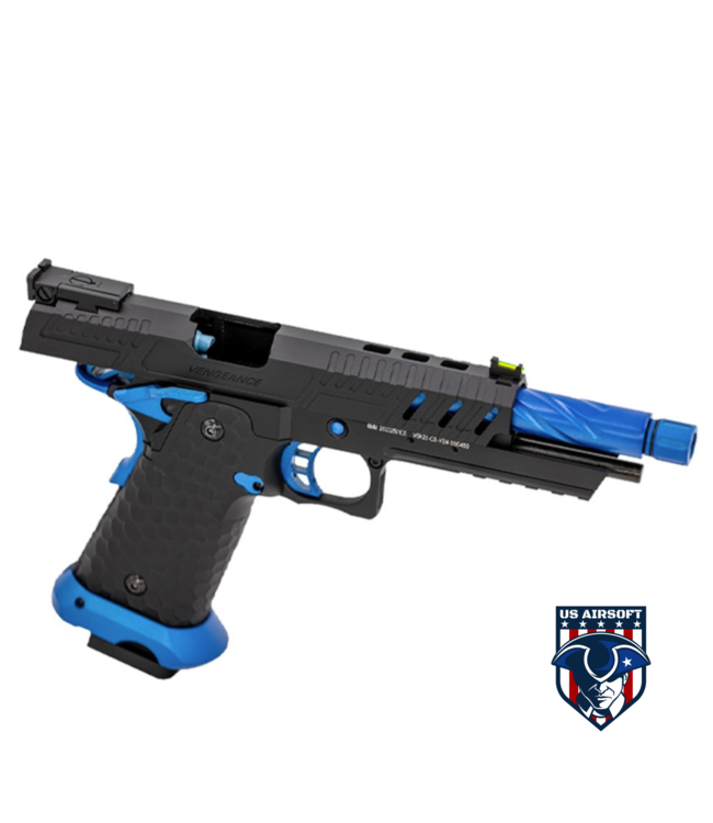 Vorsk Hi-Capa CS Vengeance 5.1 GBB Pistol - (Black/Blue)