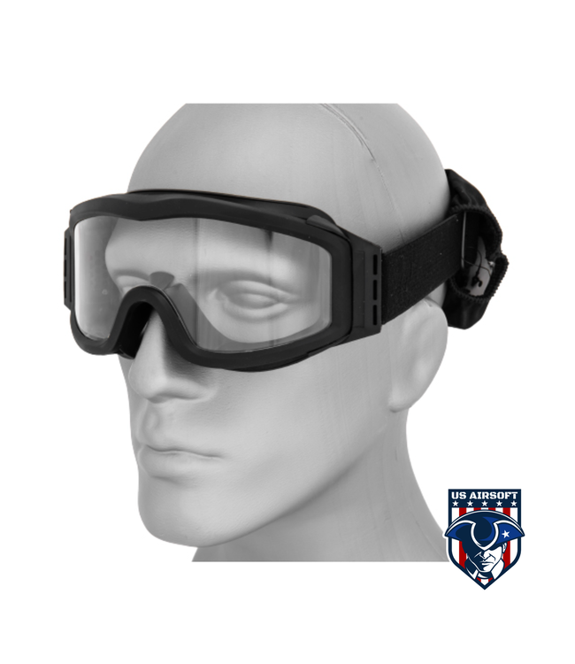 Lancer Tactical CA-201B Airsoft Safety Goggles Basic - Black Frame / Clear Lens