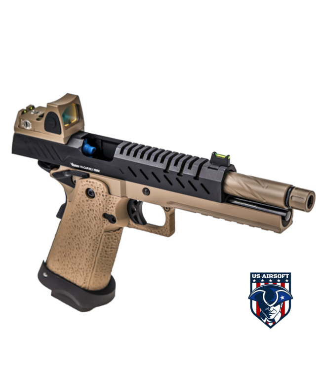 Vorsk Hi-Capa 5.1 GBB Pistol w/ Red Dot Sight - (Tan/Black)