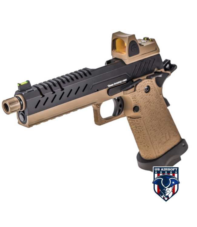 Vorsk Hi-Capa 5.1 GBB Pistol w/ Red Dot Sight - (Tan/Black)