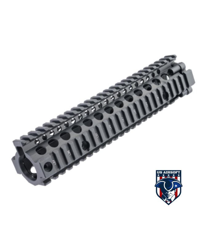 Daniel Defense EMG Licensed Daniel Defense M4 MK18 RIS II Airsoft CNC Aluminum Handguard by ICS (Color: Black / 9.55")