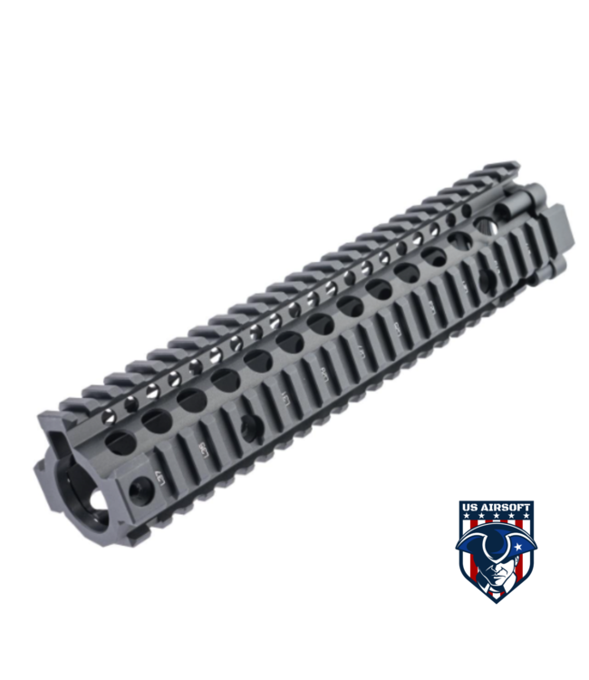 EMG Licensed Daniel Defense M4 MK18 RIS II Airsoft CNC Aluminum Handguard by ICS (Color: Black / 9.55")