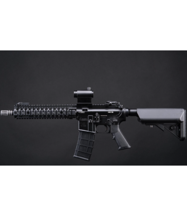 6mmProShop Daniel Defense Licensed MK18 Gas Blowback Airsoft Rifle by Golden Eagle (Color: Black)