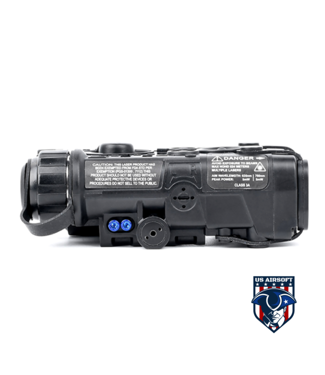 Atlas Custom Works ACW NGAL Red Laser + White Light Version PEQ Box - Black