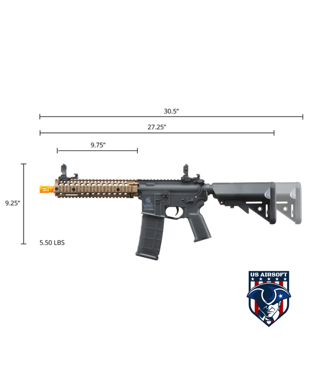 Lancer Tactical Gen 2 Raider M4 Airsoft AEG Rifle (Color: Black & Tan)